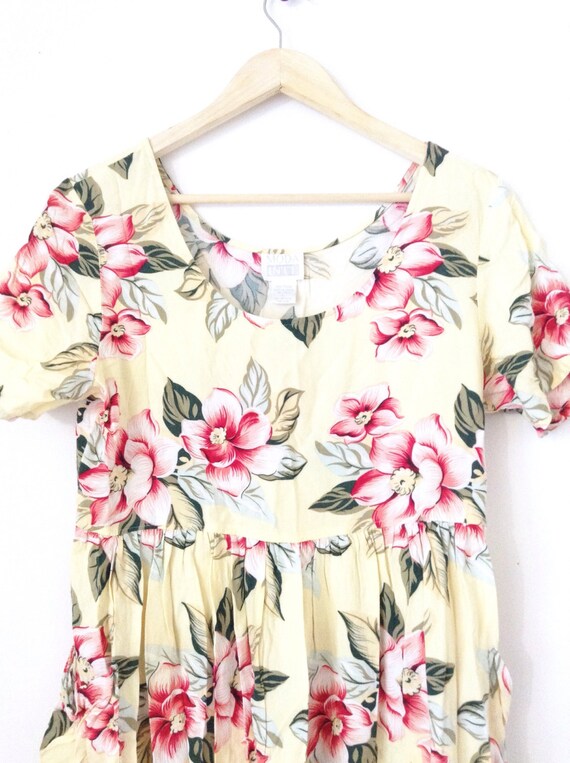 Vintage floral print baby doll dress. 80's floral… - image 3