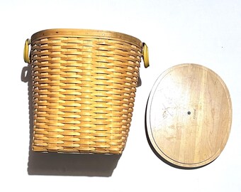 Large Longaberger Oval Waste Basket - Etsy