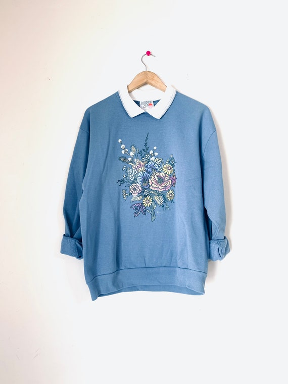 Floral print sweatshirt sales