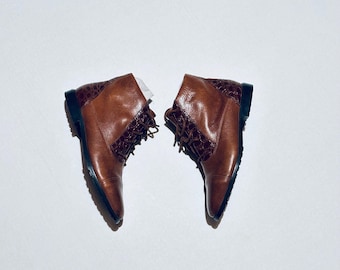 Vintage Eastland Brown Leather Ankle Boots: Men display picture 1
