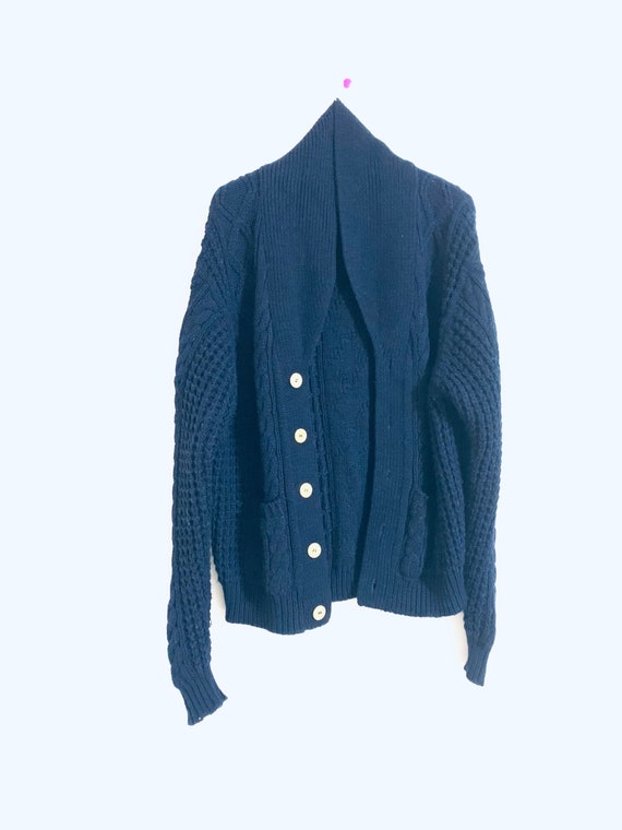 Navy blue cheap chunky cardigan