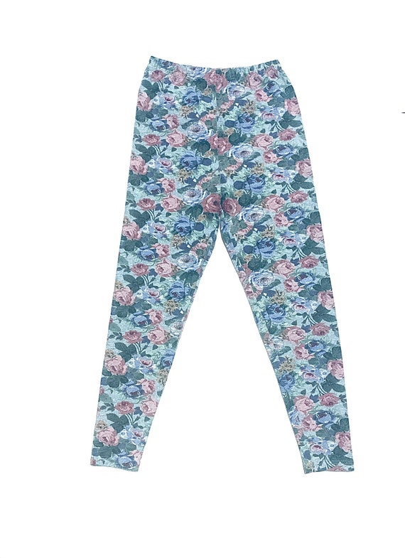 Versatile 80's Vintage floral print leggings. Cot… - image 3