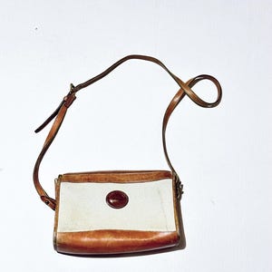 Vintage Dooney & Bourke Leather Crossbody Bag - Tan All Weather