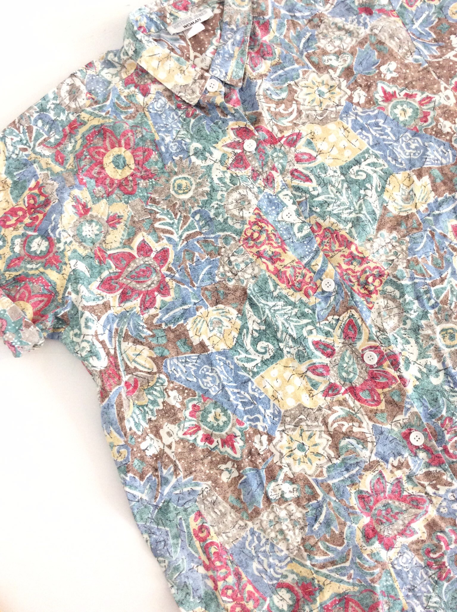 Floral Print Button up Blouse. Victoria Jones Retro Oversized - Etsy