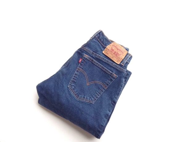 Vintage levis 550 jeans natural dark wash, highwa… - image 1