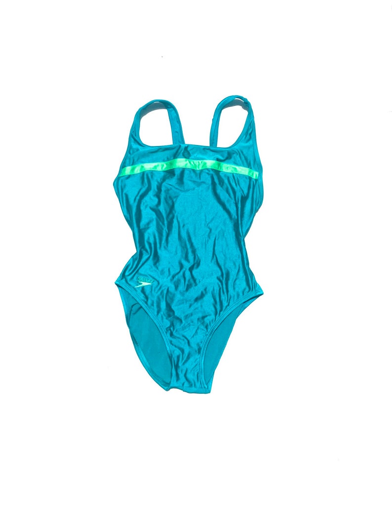 Sexy 90's Speedo Bathing Suit. Sea Green, Cut Out Back Swim Wear ...