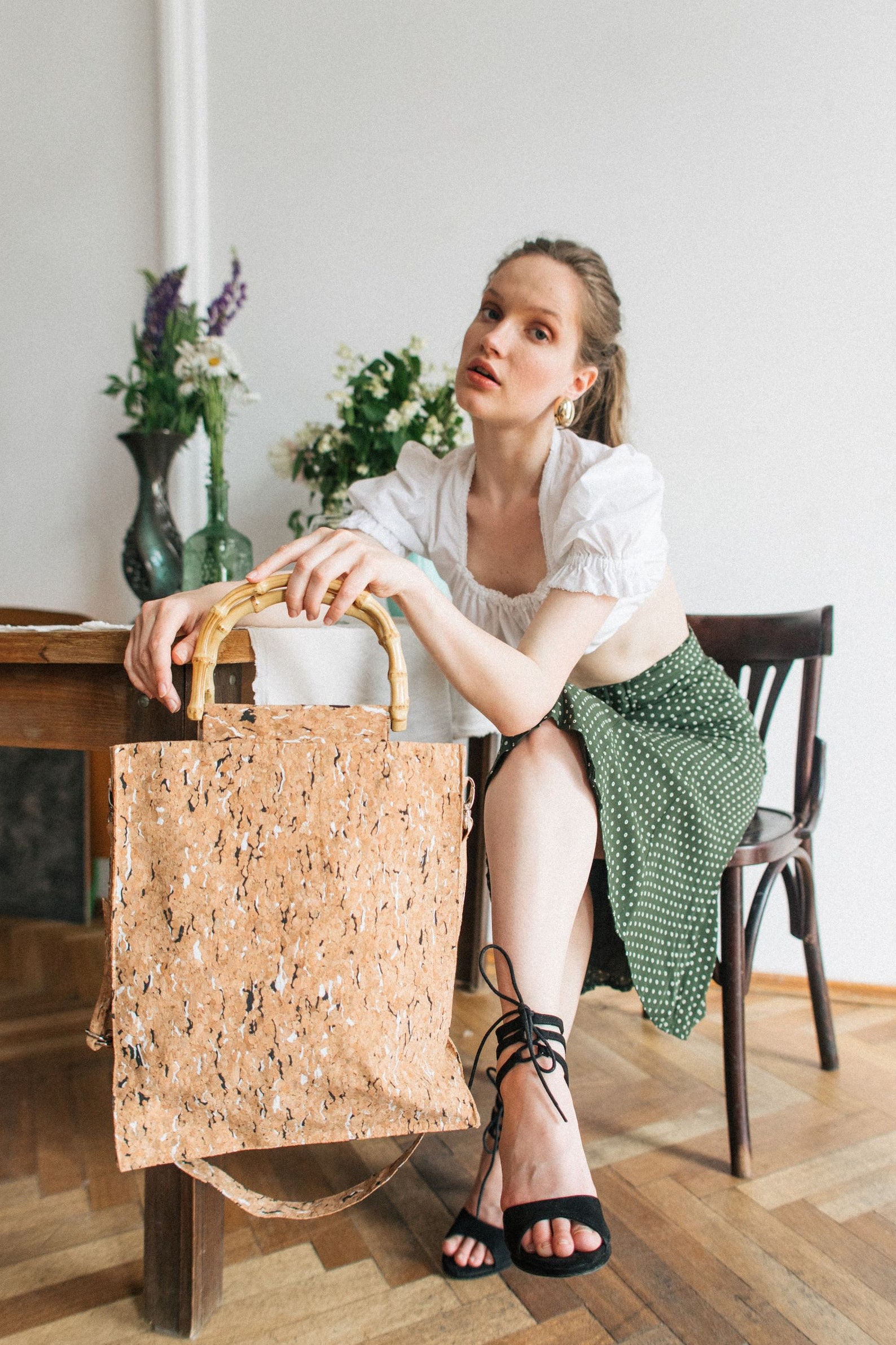 Large Cork Bag Cork Crossbody Bag Vegan Eco Bag Cork Etsy