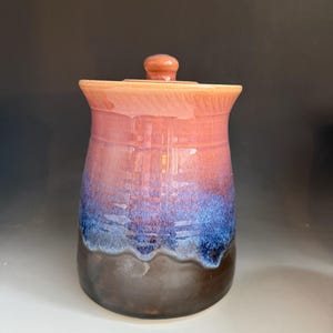 Southwest Pottery cookie jar 7 inch canister. Ceramic storage container. Large kitchen crock. Cookie Jar.