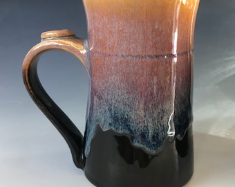 16 ounce Beer Stein, Southwest large coffee cup with sunset colors.Graduation gift. Large coffee mug.