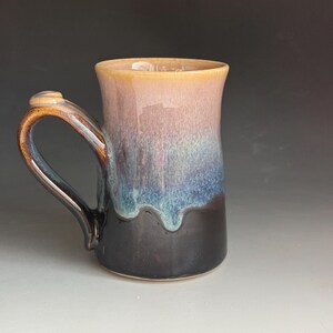 Pottery purple stein. 14 ounce ceramic mug. South West Coffee mug. Fast shipping. Colorado Artist. Hand crafted cup. Coffee cup.