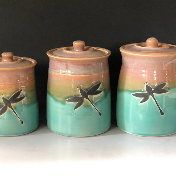 Dragonfly Canisters Etsy