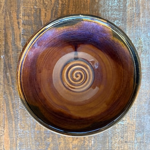 Handmade Pottery Southwest Bowl, Ceramic Large Fruit bowl.  salad bowl. Size is 9 inches wide 4 inches tall. Made in Colorado