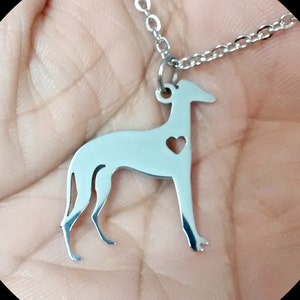 Greyhound personalised dog necklace with name, memorial necklace, Dog Tag, best friend, dog chain necklace, Stainless Steel, canine, Puppy