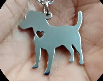 JRT gift Jack Russell necklace - Jack Russell jewelry sterling silver Jack Russell Terrier initial necklace JRT jewelry dog jewelry