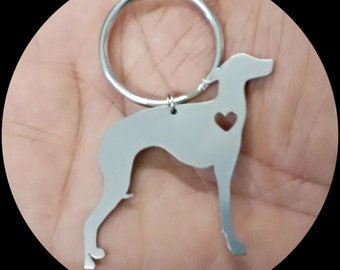 Italian Greyhound dog keychain memorial, dog keychain engraving, dog keychain with name, dog keychain custom, silvercut dog keychain, tag