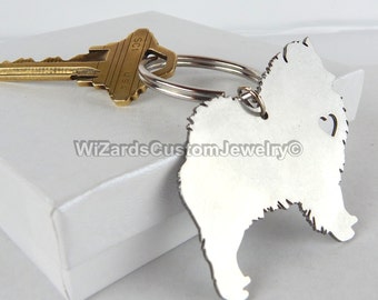 Siberian Husky dog keychain memorial, dog keychain with name, dog keychain custom, personalized keychain, personalised dog keychain, tag