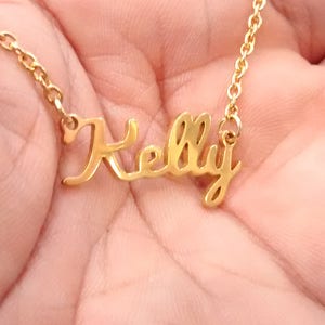 name necklace, custom necklace designs, personalised necklace, gold name necklace, nameplate necklace, custom nameplate necklace, image 6