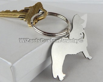 Border Collie dog keychain memorial, dog keychain with name, dog keychain custom, personalized dog keychain, personalised dog keychain, tag