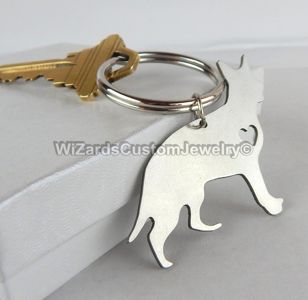 German Shepherd Dog Keychain Memorial Dog Keychain Engraving Etsy