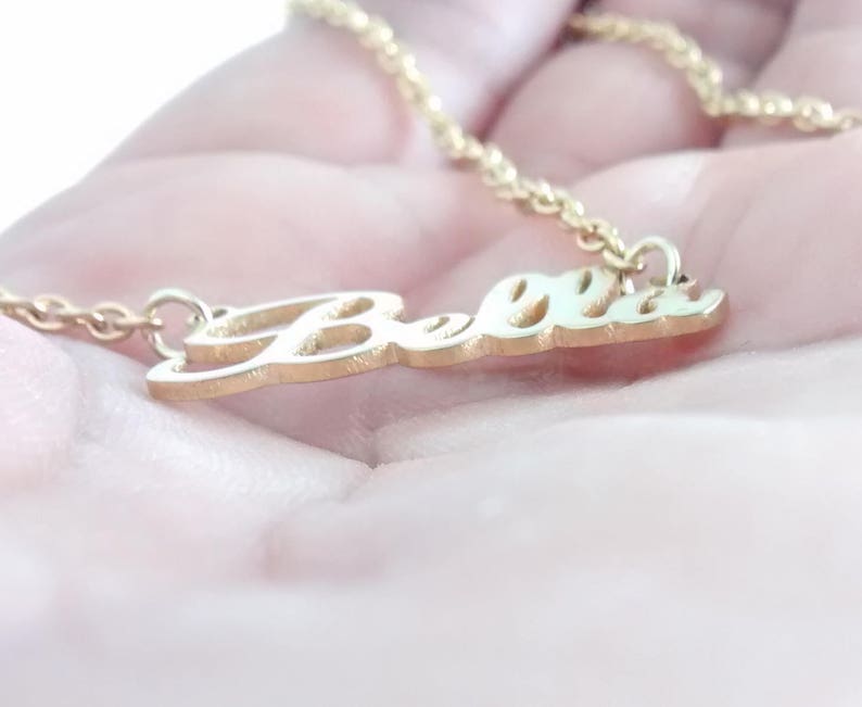 name necklace, custom necklace designs, personalised necklace, gold name necklace, nameplate necklace, custom nameplate necklace, image 5