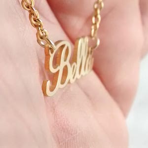 name necklace, custom necklace designs, personalised necklace, gold name necklace, nameplate necklace, custom nameplate necklace, image 4