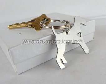 Fox Terrier dog keychain memorial, dog keychain engraving, dog keychain with name, dog keychain custom, silvercut dog keychain, dog tag