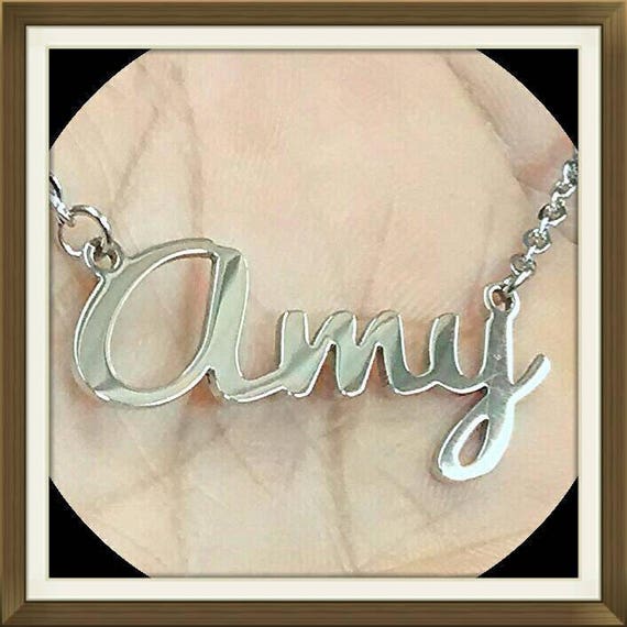 Nameplate Necklace Personalised Necklace Name Plate Necklace Etsy Nameplate Necklace Personalised Necklace Name Plate Necklace Etsy