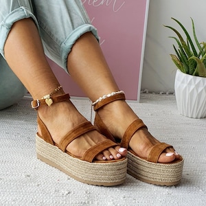 Leather Platform Sandals Soles Sandals Wedge Sandals Summer
