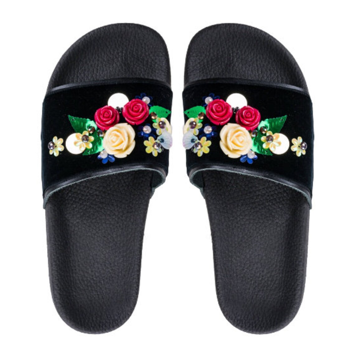 platform sliders black