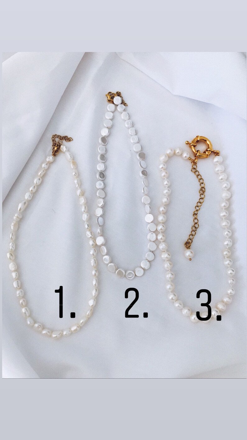 pearl choker necklace Real pearl necklaces gift for her,christmas gift