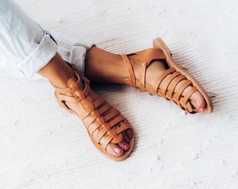 Gladiator beige Sandals,Greek Sandals Women, natural tan Leather Sandals, summer Sandals, Gift for Her