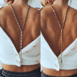 Diamond Chain Lariat Necklace, Crystal Ball Necklace, Y Gold Necklace, Y Silver Necklace,Long Necklace,Gift for Her