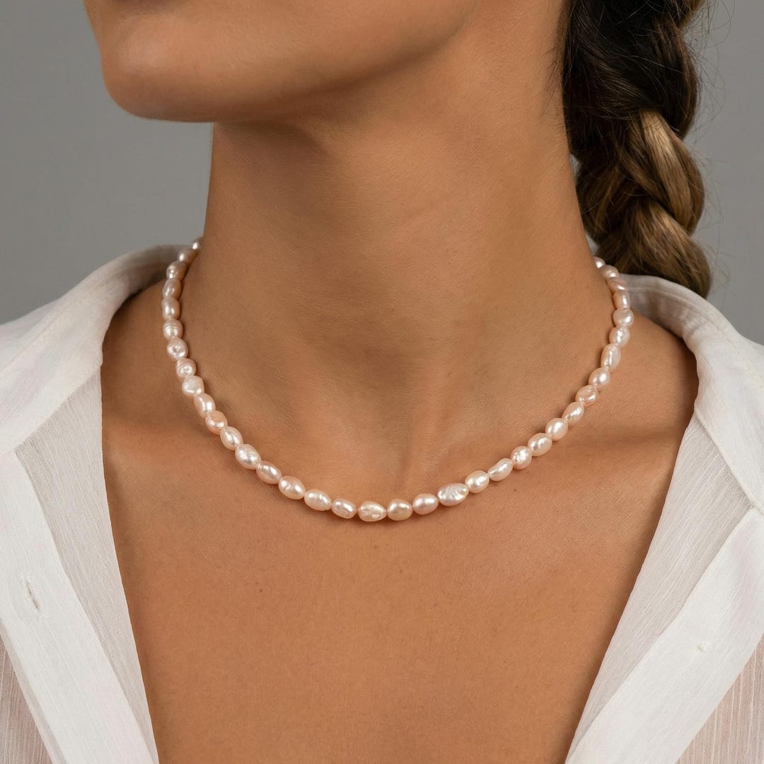 Collana di perle da donna, Collana di perle da 1 pezzo da