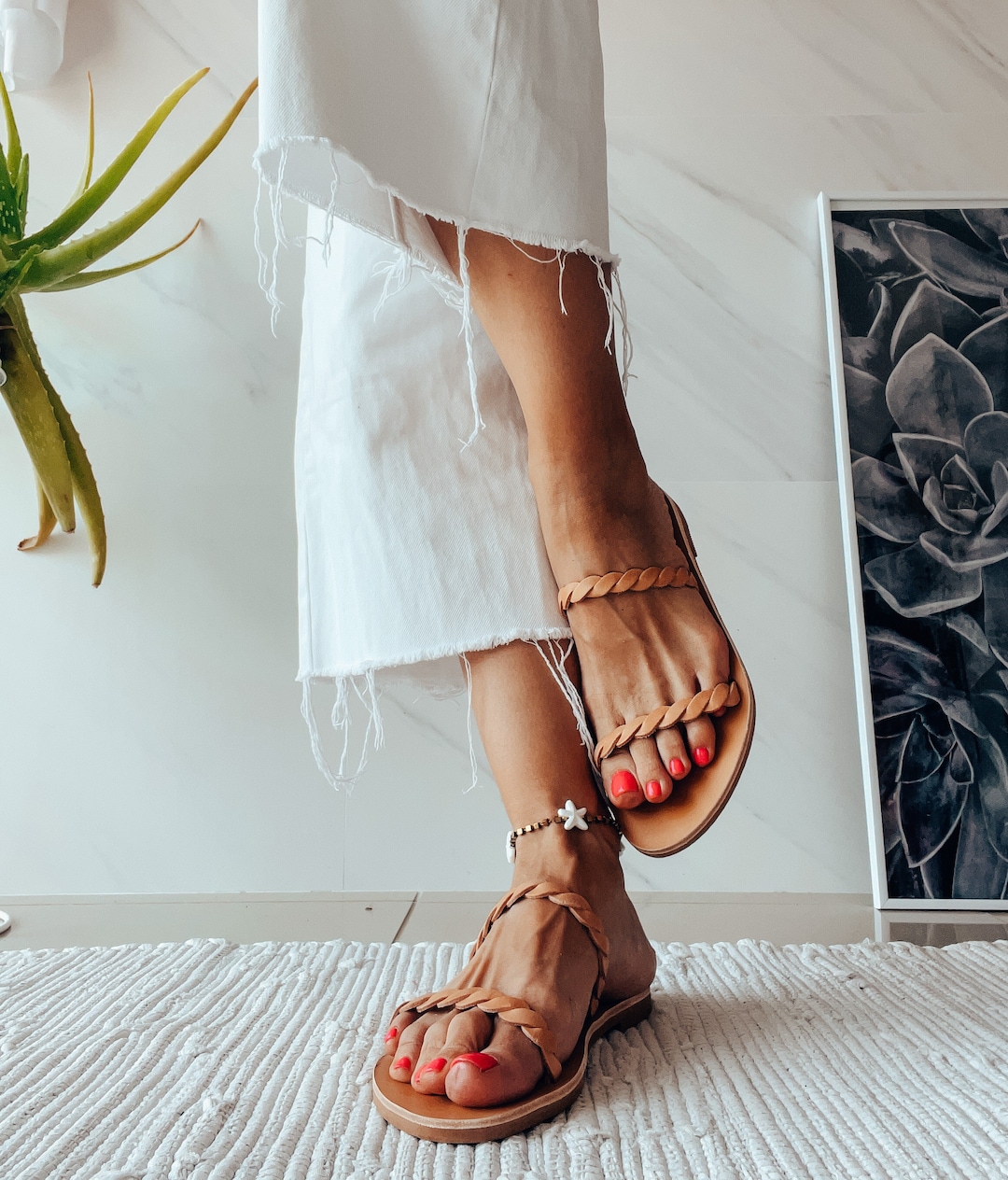 Pied Grec Claquette Pied Large Sandales Pieds Larges Femme Sandales Et  Nu-pieds Femme SAGACE