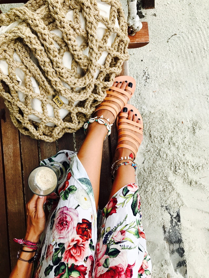 Black sandals,ancient greek style sandals,toe ring classic sandals,black slippers,strappy sandals,black slides image 6