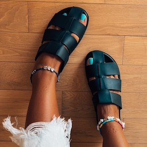 Gladiator Black Sandals,Greek Sandals Women, black comfortable Leather Sandals, summer Sandals, Gift for Her