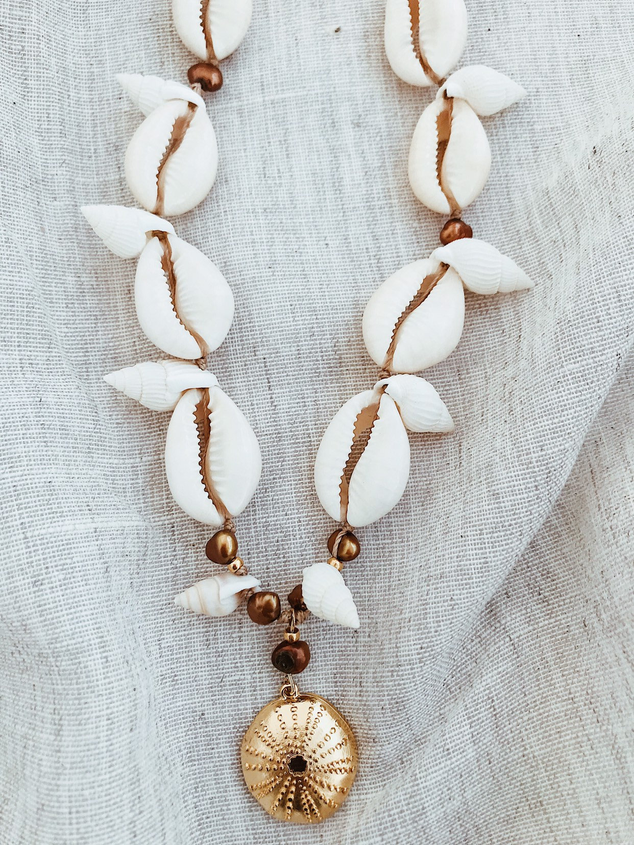 Set Gioielli Bohémien Con Conchiglie – 1 Paio Orecchini E 1 Collana, Lega Di Zinco Color Oro, Design Oceano, Accessori Per Vacanze Al Mare