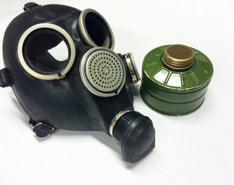 Vintage black gas mask GP-7 gas mask with filter 40mm GP-7 gas mask costume