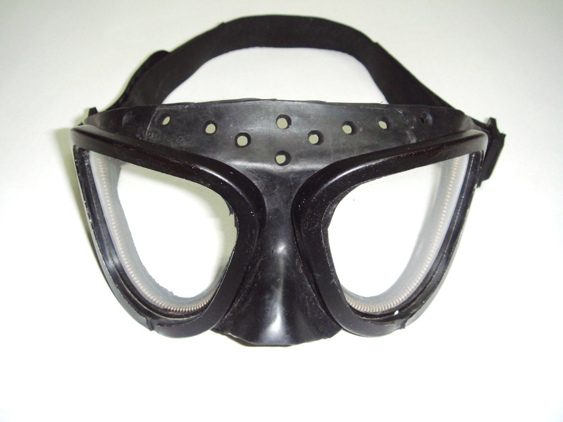 Black rubber googles costume goggles costume fetish goggles Etsy