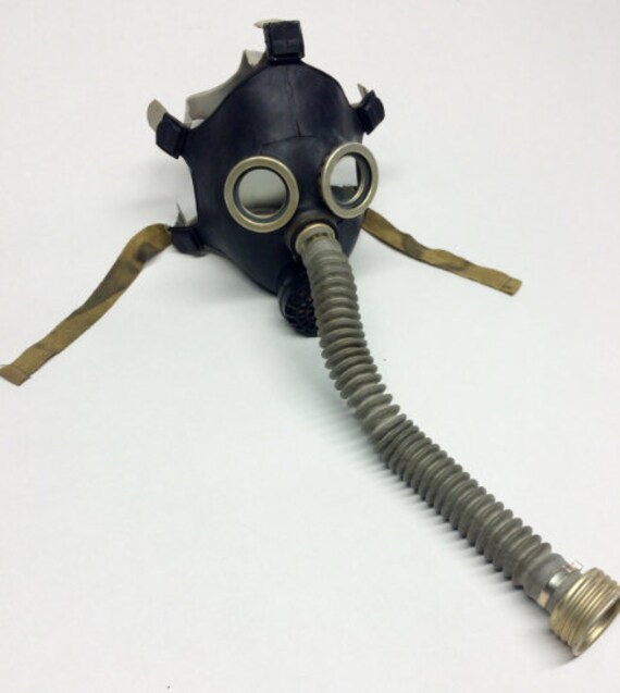 Militaria children black gas mask PDFD hose soviet russian black