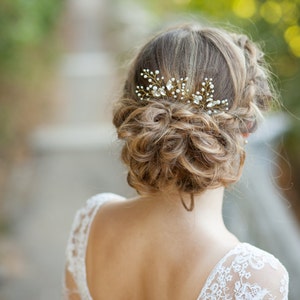 Bridal hair pins Pearl hair pins Wedding hair pins Crystal bridal headpiece Bridal headpiece Wedding headpiece Bridal hairpiece image 4