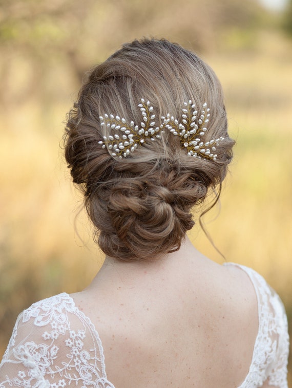 Laurel Bridal Hair Pins Wedding Hair Accessories Fern Leaf Etsy