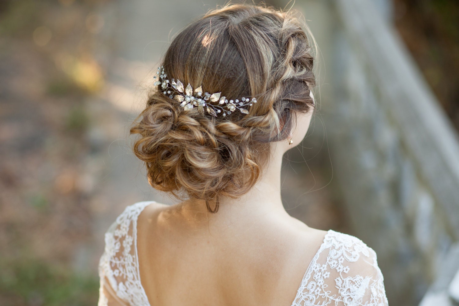 Bridal Hair Combwedding Hair Accessoryleaves Bridal | Etsy