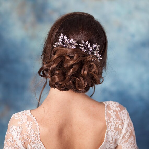 Rhinestones Hair Pins Crystal Hair Pins Crystal Bridal Etsy