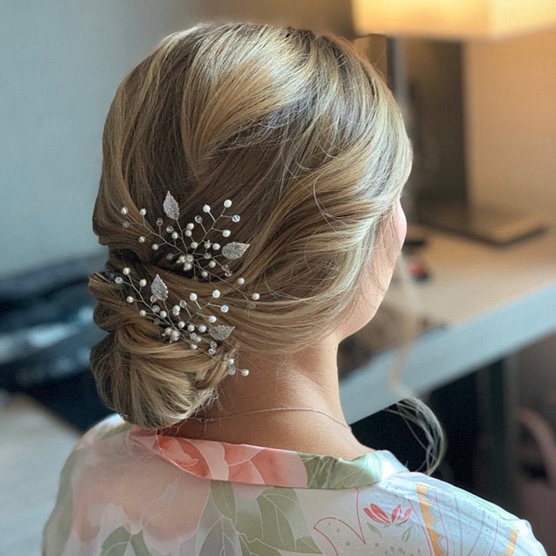 Bridal Hair Pins Wedding Hair Pins Bridal Hairpiece Pearl Hair Etsy
