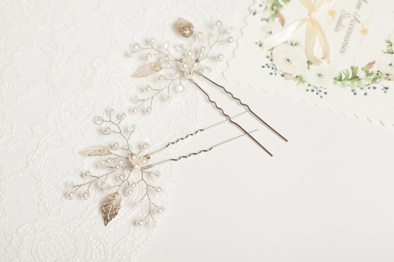 Bridal Hair Pins Wedding Hair Pins Bridal Hairpiece Pearl Hair Etsy