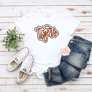 Tigers Mascot T-shirt, Tigers Shirt, School Mascot Shirt, School Spirit Shirt, School Spirit, Mascot, Mascot Shirt, Tigers, Go Tigers