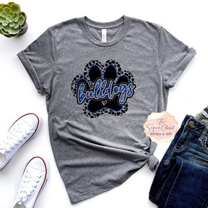 Bulldogs School Mascot Heart T-shirt, Mascot Shirt, Bulldogs Spirit Shirt, Bulldogs Spirit, Mascot Shirt, Bulldogs T-shirt, Bulldogs shirt
