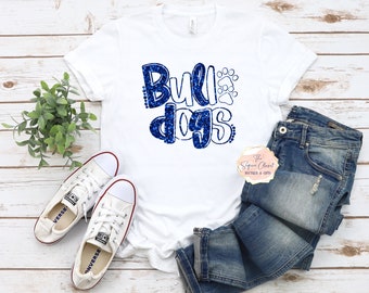Bulldogs School Mascot T-shirt, Mascot Shirt, Bulldogs Spirit Shirt, bulldogs Spirit, Mascot Shirt, Bulldogs T-shirt, Bulldogs Apparel