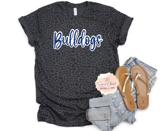 Leopard School Mascot T-shirt, School Mascot Shirt, School Spirit Shirt, School Spirit, Mascot, Mascot Tee, Bulldogs, Tigers, Leopard Shirt